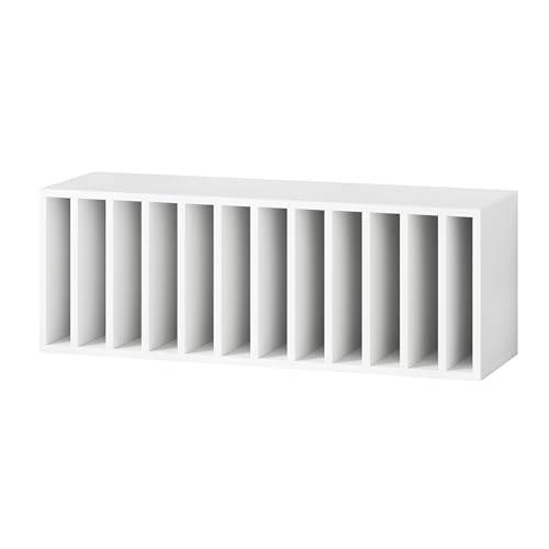 IOTXY DIY Modular Cube Bookcase - Stackable 12-Cube Open Bookshelf, White