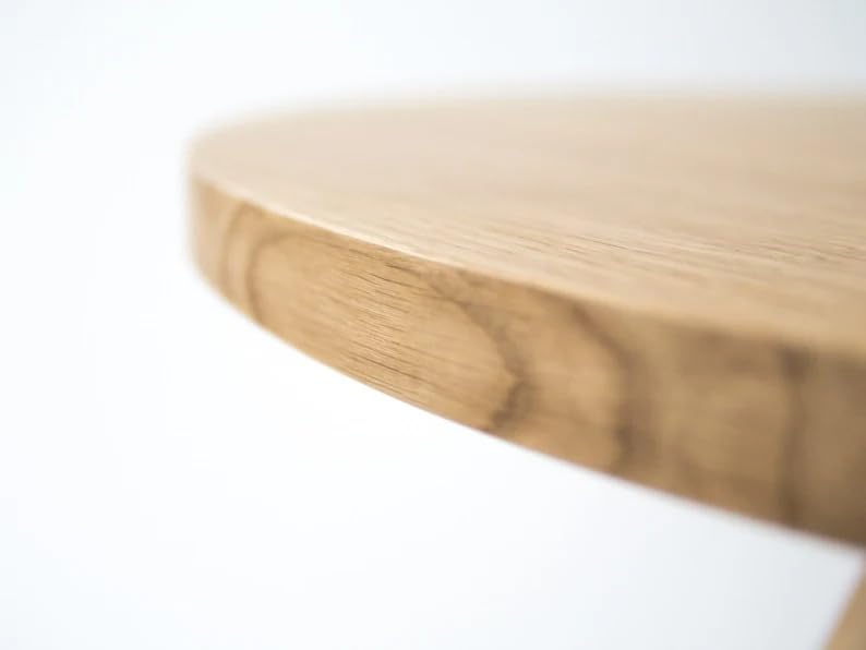 Image of Solid Wooden 2 Seater Round Dining Table for Living Room, Dining Room, Hotel, Restaurant & Home, Natural Finish, (78.74 x 78.74 x 76.2 CM)