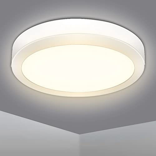 EXTRASTAR Plafon LED Techo 12W, Luz Blanca Natural 4200K, Lámpara LED Techo 1080Lm, Ø17.2cm, Espesor 3.6cm para Sala de Estar, Cocina, Pasillo, Baño, Dormitorio, Estudio