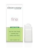 Clean + Easy Fine Line Wax Roller Heads – Roll On Wax Applicator for Precise Hair Removal on Face, Brows & Upper Lip, 3 Pack
