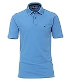 CASAMODA Poloshirt Polo Halbarmpolo Kurzarmpolo Halbarm Kurzarm mit Polokragen Stretch Stretchpolo elastisches Poloshirt Herrenpolo hellblau