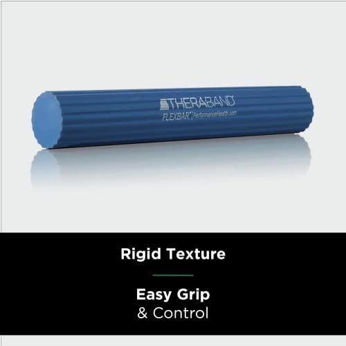 Theraband Flexbar, Tennis Elbow Therapy Bar, Relieve Tendonitis Pain & Improve Grip Strength, Resistance Bar For Golfers Elbow & Tendinitis, Blue, Heavy, Advanced #TOP1