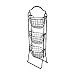 Gourmet Basics by Mikasa Harbor 3-Tier Wire Market Basket