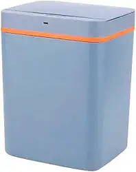 Lixeira Automática com Sensor Inteligente 15L, Sem Toque, Recarregável via USB, Abertura Rápida e Silenciosa, Ideal para Sala, Cozinha, Banheiro e Escritório (Cinza)