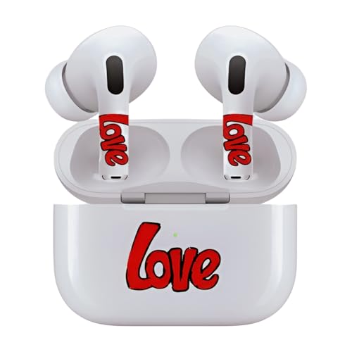 Jaspertronics AirSkins - Decals for AirPods Pro & Pro 2, Love Design, Scratch-Resistant, Precision Fit, Wireless Charging Friendly, Easy Application, Durable Protection for Earbuds & Case