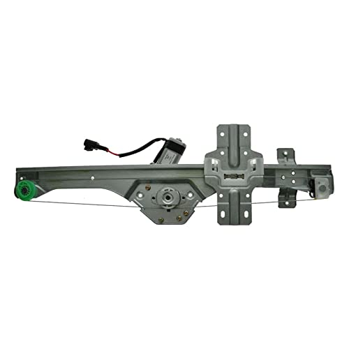 Image of TRQ Front Driver Side Power Window Motor and Regulator Assembly Power Without Express Up and Down Compatible with 2009-15 Chevrolet Traverse 2007-15 GMC Acadia 2007-10 Saturn Outlook
