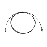 JIUWU 1.5M Black Digital Fiber Optical Audio SPDIF TosLink Cable