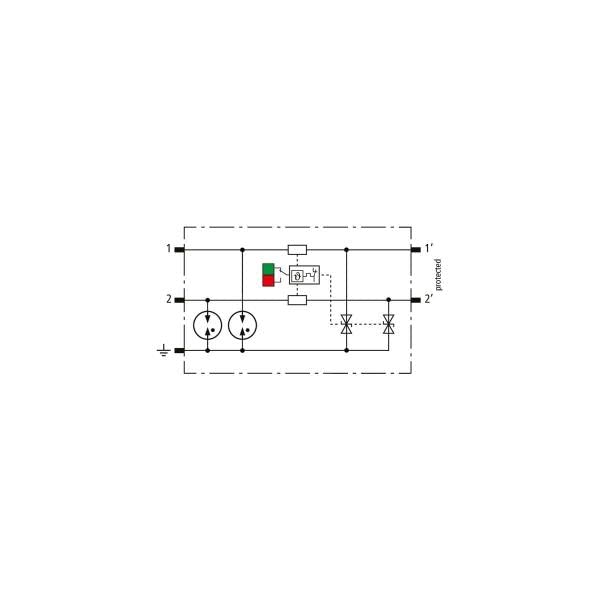 Parafoudre combiné modulaire pour 2 fils simples - Parafoudre combiné pour systèmes de signalisat.
