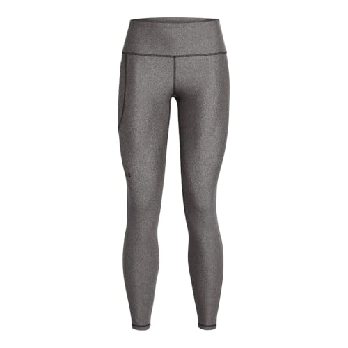 Under Armour Womens HeatGear Armour High No-Slip Waistband Pocketed Leggings, (020) Charcoal Light Heather / / Black, XX-Large