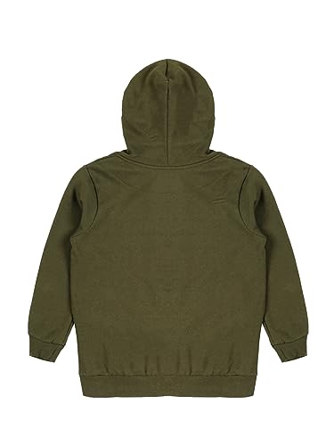 Image of Unisex Kids Solid Full Sleeve Zip Front Open Hooded Sweatshirt