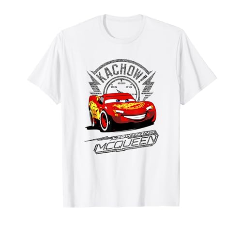 Photo de Disney Pixar Cars Lightning McQueen Kachow! Retro Shot T-Shirt