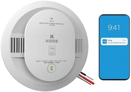 Kidde Smart Smoke and Carbon Monoxide Detector, Ring App Enabled ...
