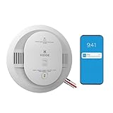 Kidde Smart Smoke and Carbon Monoxide Detector, Ring App Enabled for Real-Time Notifications, Hardwired Alarm, AA Backup Battery
