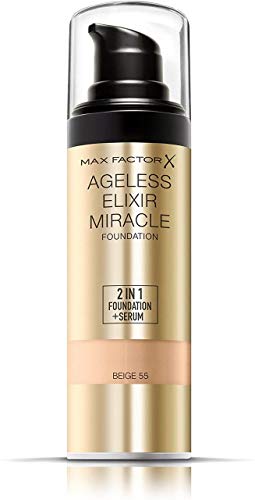 Max Factor Ageless Elixir 2 in 1 Foundation Plus Serum SPF 15, No.50 Natural, 1 Ounce
