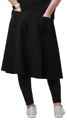 Peelz Jean 2-Pocket Flared Scrub Skirts for Women - Fashion Skirts, Soft Fabric Scrubs, Elastic Waistband, Classic Fit2