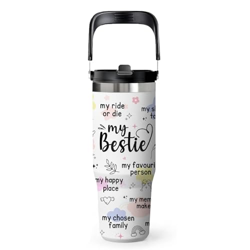 HYMONA Bestie Tumbler 30oz - Best Friend Gift for Women,