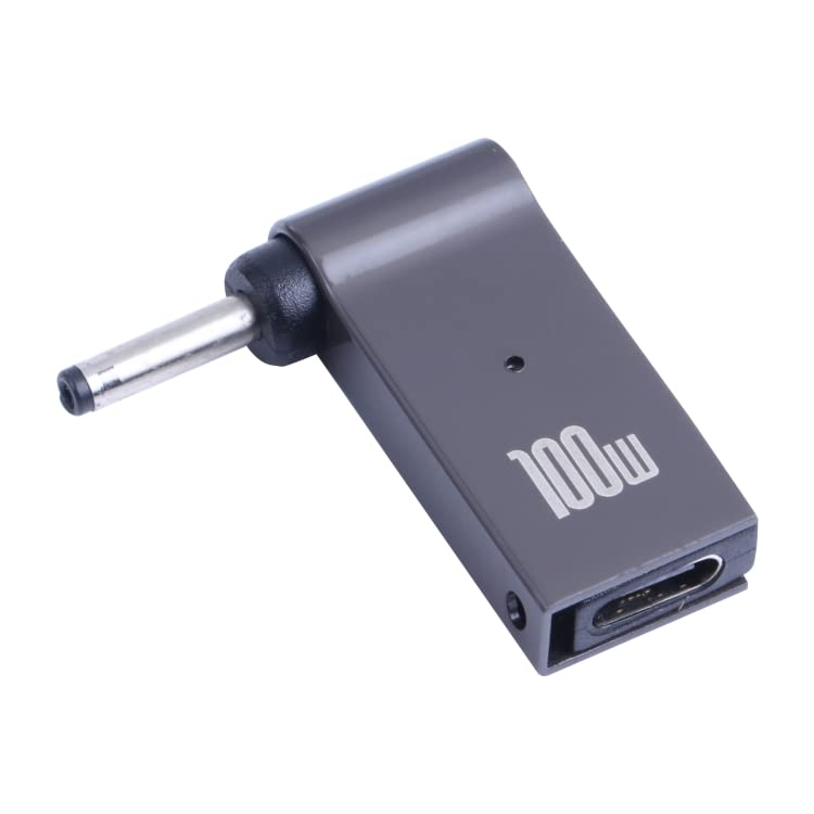 100w usb-c female to dc 3.0x1.1mm male power adapter, type-c laptop charging converter plug