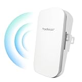 TODAAIR AC1200 Outdoor WiFi Extender，IP65 Weatherproof，WiFi Booster and Signal Amplifier，Up to 1200Mbps Dual Band WiFi Repeater ，Covers Up to Least 3440 Sq. ft and 40+ Devices