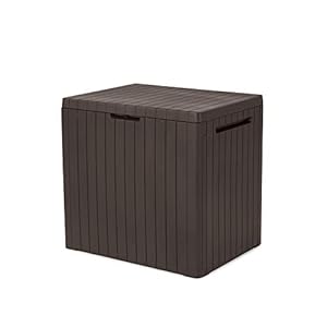 Keter City Outdoor Plastic Storage Box Garden Furniture 57.8 x 44 x 54.8 cm – Brown