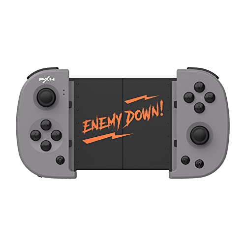 PXN P30PRO Cell Telephone Sport Controller Gaming Gamepad for Android and iPhone iOS Wi-fi Set off Joystick Low Latency Stretchable 165mm Helps 4-6.7 inch Smartphone (Grey)