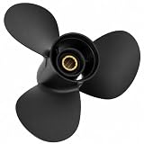 AMYBEST 11 1/8 X 13 Upgrade Outboard Propeller, 13 Spline Tooth Aluminum Prop Compatible for Yamaha Engines 40HP 48HP 50HP 55HP, Hub Kits Included, RH Rotation (11 1/8 X 13)