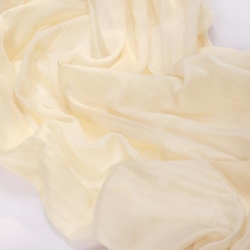 Image of MLMC 8 Pack Beige Cheesecloth Table Runner 10ft Cream Rustic Gauze Cheese Cloth Table Runner 35x120 Inches for Wedding Baby Bridal Shower Boho Home Decor