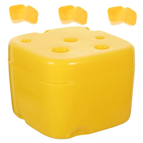 HIAKDOFT 4 Recipientes Para Guardar Queso En Lonchas Para El Frigorífico Con Tapa Color Amarillo