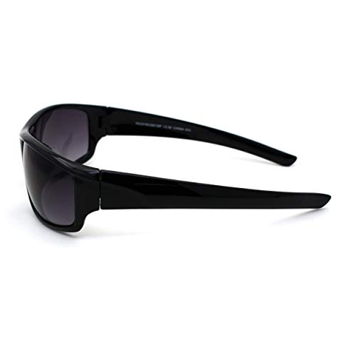 Mens Rectangular Warp Plastic Sport Bi-focal Reading Lens Sunglasses3