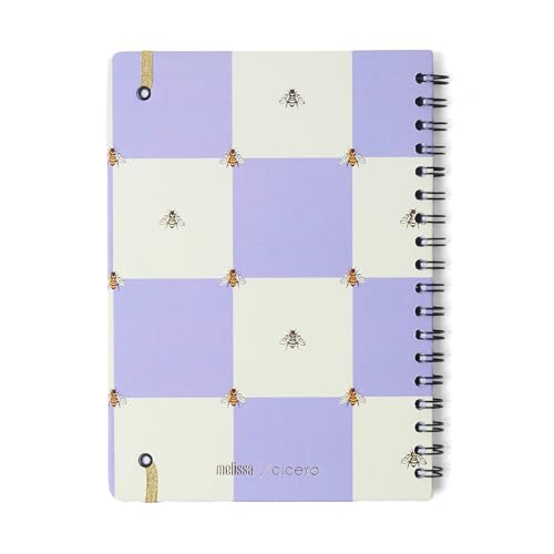 Caderno Espiral Melissa Pautado 17X24 Casa Das Abelhas Lilás 80 Fls, Cicero