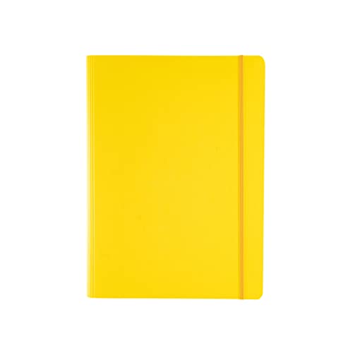 Cahier A4 Fabriano Ecoqua Plus jaune à spirales et pages pointillées pour vos notes