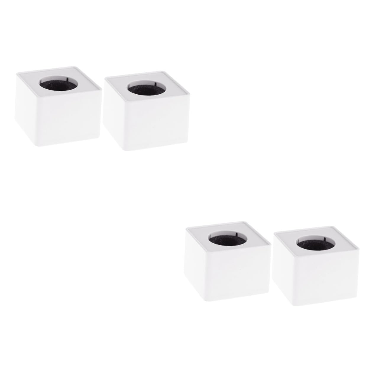 FAVOMOTO 2sets Mic Table Stand Abs Logo Flag Interview Mic Station PVC Board 2pcs*2