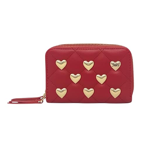 Juicy Couture Women's Medium Double Zip-Around Wallet (Colorful Love Cool Red)