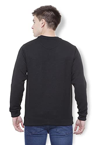 Image of Van Heusen Men Blended Round Neck Sweatshirt(VDSTERGFX29298 Black XL)
