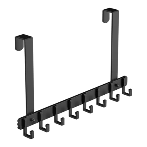 Crochets de porte – Support de suspension en acier robuste, support de charge stable, suppor de rangement peu encombrant | Cintre multi-usages pour salle de bain, chambre à coucher, porte d'entrée, p