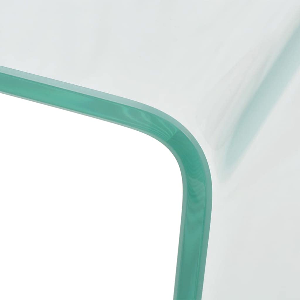 vidaXL Table Basse 49,5 x 50 x 45 cm Verre trempé Transparent