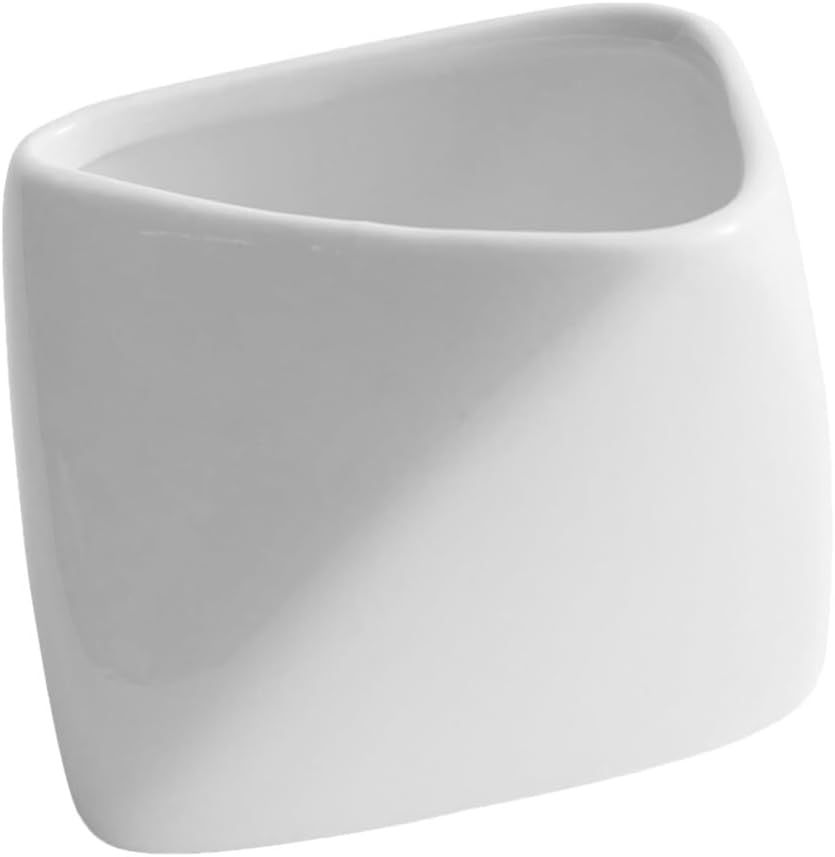 Alipis French Fry Holder Ceramic French Fries Cups Food Charcuterie Cones French Fry Container Paper Waffle Snack Popcorn Box Sauce Bowl for Home Kitchen Wedding Birthday 10cm, White