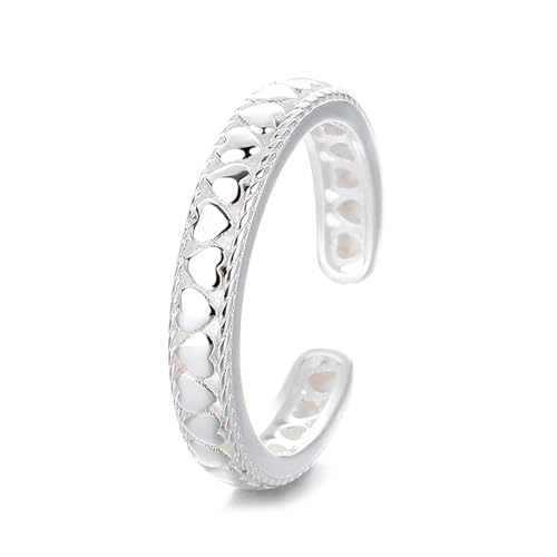Bague femme argent coeur hypoallergénique, alliance simple en argent 925 anti-ternissement