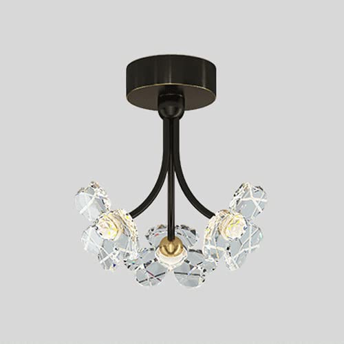 Lustres en laiton et plafonnier chic en forme de fleurs au style nordique