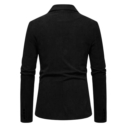 Men's Fashionable Casual Solid Color Corduroy Suit Jacket Business Casual Suits Coats3