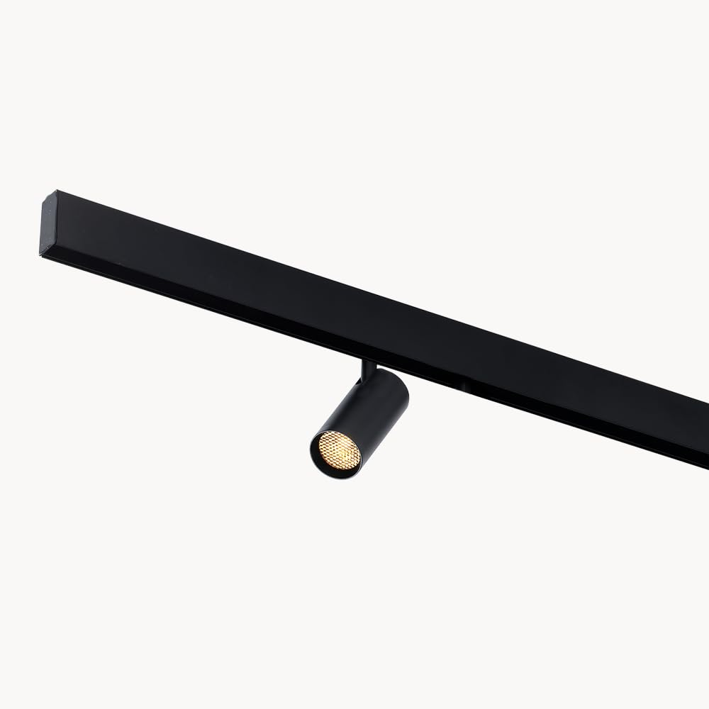 Qub Line Single Rail Spot Hue – Spot LED magnétique 48V – noir – compatible Zigbee – éclairage intelligent – pour rail Line – design moderne