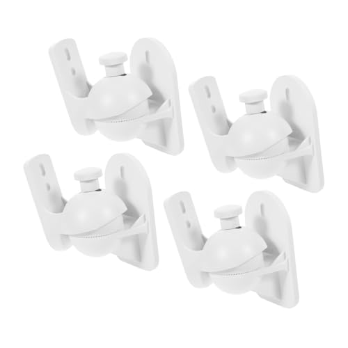 Support mural pour enceinte blanc lot de 4 pour libérer de l'espace et éviter les chutes