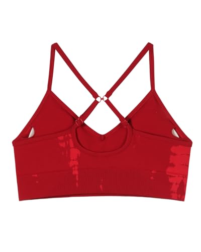 Image of AUROLA Serpent Seamless Sports Bras for Women,Backless Padded Strappy Workout Gym Yoga Crop Tops