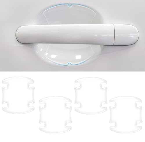 DETACHI Car Door Handle Protector Transparent Sticker and car Handle Scratch Protector car Door Sticker PU Finger Guard Car Paint Protection Universal Car Door Guard (Pack of 4)