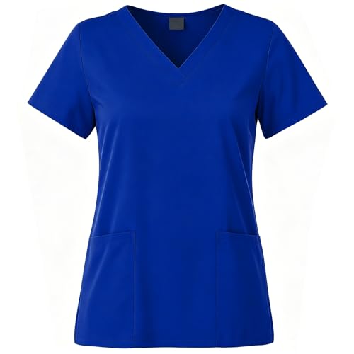 Uniforme médicale femme élastique Q-DK56 avec poches et col V respirant