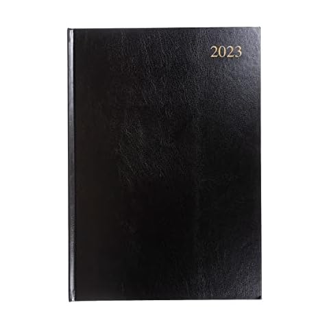 Collins Essential A4 Day to Page 2023 Diary - Black Cover
