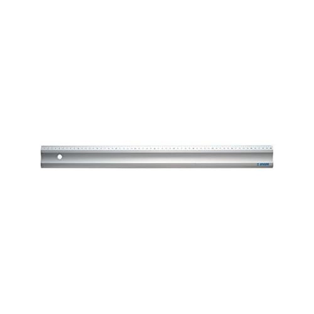 Regla plana de aluminio UNIOR de 1000 mm serie 1280 con acabado metalizado estructural 617707