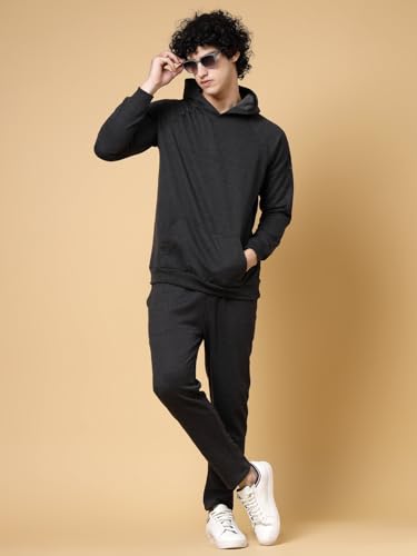 Image of Rigo Cotton Fleece Full Sleeves Oversized Co-ord Set for Men | Printed Hooded Track Suit Set for Men