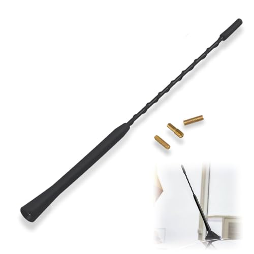 leruiyezs Antena Coche Universal con Recepción FM Am Mejorada Antena Radio Coche de Techo 40 cm con Adaptadores M4 M5 M6 Compatible con VW Golf Polo Jetta Bora Beetle Lupo Tiguan