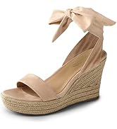 DREAM PAIRS Women's Comfortable Wedge Espadrille Sandals, Open Toe Summer Dress Up Casual
