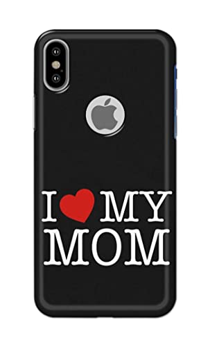 Image of PRINTFIDAA I Love My Mom Hard Back Cover for Apple iPhone X Logo /iPhone 10 / iPhone Ten /iPhone Xs Logo Back Cover -(P6) KAT1006